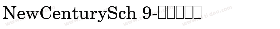 NewCenturySch 9字体转换